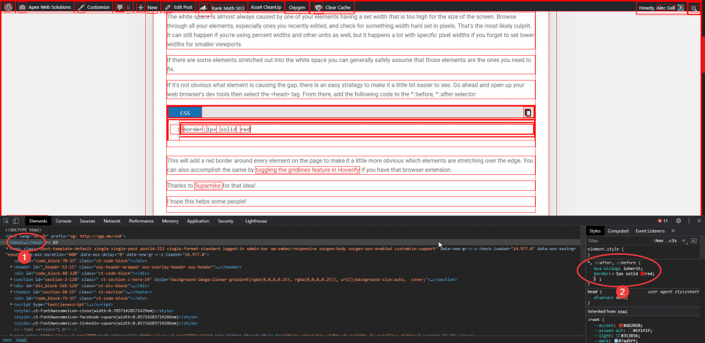 Oxygen Builder Gap Issue